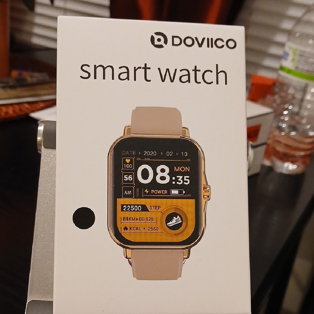 Smart Watch - Gold and Tan
